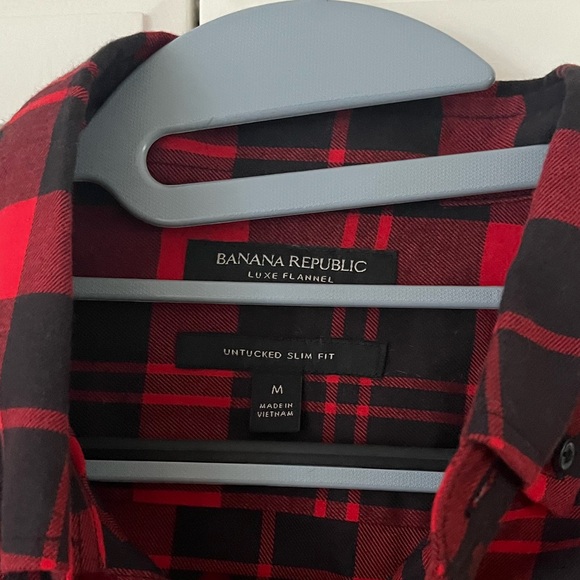 Banana Republic Men’s Medium Flannel Button Down - Picture 2 of 4